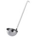 A Vollrath stainless steel ladle with a long handle.