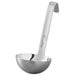 A Vollrath stainless steel ladle with a short handle.