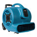 A blue XPOWER air blower with black handles.