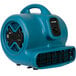 A blue XPOWER air mover with black knobs.