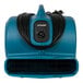 A blue XPOWER air blower with a black cord.