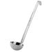 A Vollrath stainless steel ladle with a long handle.