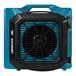 An XPOWER blue and black low profile air mover with a fan.