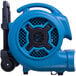 A blue XPOWER air blower with wheels.