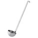 A Vollrath stainless steel ladle with a long handle.