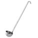 A Vollrath stainless steel ladle with a long handle.