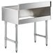 A rectangular stainless steel Regency underbar drainboard.