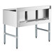 A Regency stainless steel underbar sink with three compartments.
