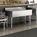 A stainless steel underbar drainboard measuring 48 inches by 21 inches, designed for bar use.