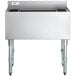 a stainless steel sink with two square holes