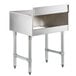 A Regency stainless steel underbar drainboard on legs.