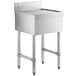 A Regency stainless steel underbar sink with a drain.