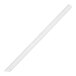A translucent, pointed, unwrapped plastic straw measuring 7 1/2 inches in length.