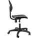 A black National Public Seating Kangaroo swivel office stool with wheels.