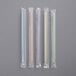 A group of Choice plastic straws in different colors with wrapped points.