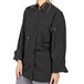 a person wearing a black coat