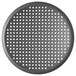 A black Vollrath round pan with holes.