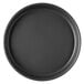 A black round Vollrath deep dish pizza pan.