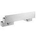 A stainless steel Regency double tier speed rail shelf with two compartments.