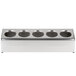 Steril-Sil LTC-5S Five Hole Stainless Steel Flatware Cylinder Holder In-Line