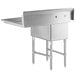 A Regency stainless steel sink with a right side drainboard.