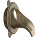 A bronze Zurn downspout nozzle with a hole in it.