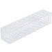 A clear plastic container with holes for Cal-Mil uninsulated beverage dispensers.