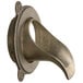 A bronze Zurn downspout nozzle with a circular metal outlet.