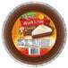 A chocolate Keebler Ready Crust pie shell with a slice of pie on a plate.