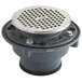 Zurn ZN415-4NL-6B-P Cast Iron Floor Drain With 6" Round Type B Polished ...