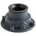 A black Zurn floor drain with a threaded nut.