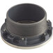 A Zurn polished nickel bronze leveling strainer with a silver ring.