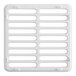 A white Zurn square enameled vent grate with holes.