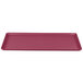 A cherry red rectangular Cambro dietary tray.