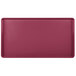 A rectangular cherry red tray.