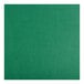A close-up of a green vinyl padded seat on a Lancaster Table & Seating swivel bar stool.