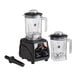 Two AvaMix commercial blenders stacked on top of each other with Tritan containers.