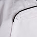 a close up of a white shirt