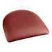 A burgundy vinyl padded seat on a white background.