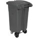 A grey Toter rectangular wheeled secure document management cart.