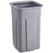 A Toter Slimline gray plastic rectangular trash can.