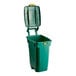 A green Toter rectangular plastic bin with a lid open.