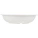 A white Cambro Camwear round bowl with ribbing.