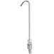 A silver metal Regency dipper well faucet with a long handle.