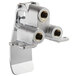 A silver metal Regency Single Pedal Knee Valve with four holes.