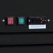 An Avantco merchandising refrigerator with a digital display and two buttons.