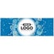 A white sign panel with the words "Your Logo" and a logo of ice cubes and water drops.