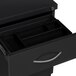 A charcoal Hirsh Industries mobile pedestal file cabinet with one box drawer and one file drawer.