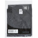 A black Chef Revival cook shirt in a plastic package with a white label and a barcode.