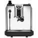 A close-up of a silver and black Nuova Simonelli Oscar II professional espresso machine.
